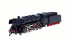 Lote 5 - FLEISCHMANN INTERNATIONAL, LOCOMOTIVA A VAPOR - Miniatura Modelo 4170, Germany. Locomotiva a vapor à escala HO, em metal. Dim: 28 cm (comprimento). Caixa com peças soltas. Locomotiva similar à venda por € 171. Nota: em caixa de origem. Consultar - 3