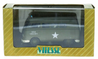 Lote 62 - VITESSE, VOLKSWAGEN KOMBI U.S. ARMY - Miniatura automóvel à escala 1:43 em metal verde. Limited Edition Vitesse. Nota: em caixa original