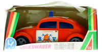 Lote 141 - PEPE, VOLKSWAGEN - Miniatura automóvel em plástico encarnado com decoração do Comando dos Bombeiros Voluntários e movimento de fricção com sirene. Pepe Plásticos Brinquedos. Dim: 21 cm. Nota: em caixa original. Caixa com defeitos