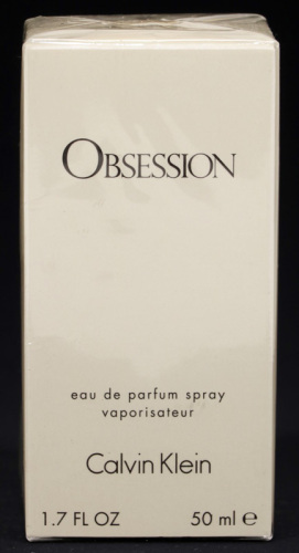 Lote 9 - CALVIN KLEIN, FRASCO DE PERFUME - Eau de Parfum "Obsession", Made in France, 50 ml. Nota: sem uso, caixa selada