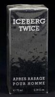 Lote 59 - ICEBERG, FRASCO DE PERFUME - Apres Rasage Pour Homme "Twice", Made in Italy, 75 ml. Nota: sem uso, caixa selada