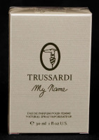 Lote 99 - TRUSSARDI, FRASCO DE PERFUME - Eau de Parfum pour Femme "My Name", Made in Italy, 30 ml. Nota: sem uso, caixa selada