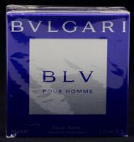 Lote 103 - BVLGARI, FRASCO DE PERFUME - Eau de Toilette "BLV Pour Homme", Made in Italy, 30 ml. Nota: sem uso, caixa selada