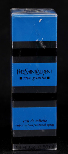 Lote 134 - YVES SAINT LAURENT, FRASCO DE PERFUME - Eau de Toilette "Rive Gauche", Made in France, 50 ml. Nota: sem uso, caixa selada