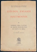 Lote 37 - ESTUDOS, ENSAIOS E DOCUMENTOS - SUBSÍDIOS PARA O ESTUDO DO REGIME HIDROGRÁFICO DO PORTO DA BEIRA (Nº 41) - Por J. A. Barahoma Fernandes. Edição do Ministério do Ultramar, Lisboa, 1958. Dim: 25x18 cm. Encadernação cartonada com sobrecapa. Ilustra