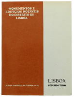 Lote 80 - MONUMENTOS E EDIFICIOS NOTÁVEIS DO DISTRITO DE LISBOA, LIVRO - V Tomo. Por AA.VV. Edição da Junta Distrital de Lisboa, 1975. Dim: 20x15 cm. Encadernação de capa de brochura. Profusamente ilustrado no texto com desenhos e mapas desdobráveis, e em