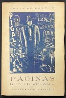 Lote 130 - PÁGINAS DESTE MUNDO (VIAGENS, MÚSICA, LIVROS), LIVRO - Por Faria de Castro. Porto, 1954. Dim: 19x13 cm. Encadernação de capa de brochura. Nota: sinais de manuseamento e desgastes