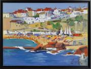 Lote 3377 - Joan Sarquella - Original - Pintura a óleo sobre tela, assinado e datado de 2012, motivo "Paisagem Marinha", com 54x73 cm (moldura com 59x78 cm)