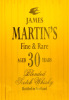 Lote 11 - WHISKY JAMES MARTIN'S 30 ANOS - Garrafa de Whisky, Fine & Rare, Aged 30 Years, Blended Scotch, Escócia (700ml - 43%vol). Nota: garrafa idêntica à venda por € 1.495. Consultar valor indicativo em Consultar valor indicativo em https://t.ly/WVNW - 3