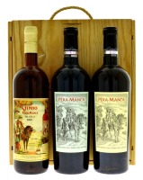 Lote 14 - PÊRA-MANCA - 3 Garrafas de Vinho sendo 1 garrafa de Vinho Tinto 2011, Alentejo DOC, Évora, Pêra-Manca 2003, (750ml - 15%vol.), garrafa Nº 13868, 1 garrafa de Vinho Branco 2002, (750ml - 14%vol.) e 1 garrafa de Vinho Branco 2015, Fundação Eugénio