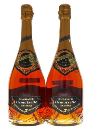 Lote 37 - CHAMPAGNE DEMOISELLE - 2 garrafas de Champagne Francês, Brut Grand Cuvée, Rosé, Vranken, Epernay, França, (750ml - 12%vol.)