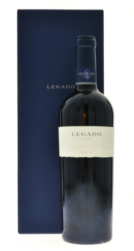 Lote 60 - LEGADO 2012 - Garrafa de Vinho Tinto, Douro DOC 2012, Fernando Guedes, Sogrape Vinhos, Vila Nova de Gaia, (750ml - 14%vol.). Nota: garrafa idêntica à venda por € 279. Em caixa de cartão original. Consultar valor indicativo em https://www.garrafe