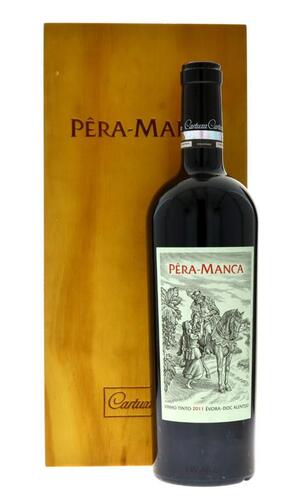 Lote 122 - PÊRA-MANCA 2011 - Garrafa de Vinho Tinto, Alentejo DOC, Évora, Pêra-Manca 2011, Fundação Eugénio de Almeida, Adega da Cartuxa, Évora, (750ml - 15%vol.). Garrafa idêntica á venda por € 550. Garrafa Nº 13870. Em caixa de madeira original. Consult