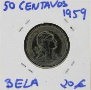 Lote 22 - Numismática - Moedas; Portugal; 50 Centavos 1959; Estado: Belo; Cotação pelo anuário numismática 2013 - 20€