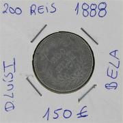 Lote 68 - Numismática - Moedas; Portugal - Monarquia; 200 Réis 1888 D. Luís I; Moeda em PRATA; Estado: Belo; Cotação pelo anuário numismática 2013 - 150€