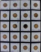 Lote 177 - Numismática - Moedas; Portugal; Colecção completa de XX centavos em bronze; Estado: BELO; Cotação do lote pelo anuário numismática 2013 - 629€