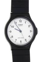 Lote 45 - CASIO, RELÓGIO DE PULSO - Modelo MQ-24. Caixa em plástico com 32 mm e bracelete em silicone. Movimento de quartzo. Mostrador com numeração árabe. Nota: a funcionar