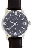 Lote 59 - HILFIGER, RELÓGIO DE PULSO - Modelo TH.202.1.14.1572. Caixa em aço com 43 mm e bracelete em pele. Movimento de quartzo. Mostrador com numeração árabe, marcadores e data ?as 6 horas. Nota: a funcionar