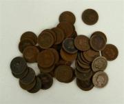 Lote 271 - Quarenta e cinco moedas de 5 centavos em bronze da Republica Portuguesa datadas de 1927