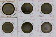 Lote 335 - Numismática - Moedas; Portugal; 6 Moedas - 200 Escudos 1995 - ONU; Estado: Belo; Cotação pelo anuário numismática 2013 - 10€ cada - Valor do lote: 60€