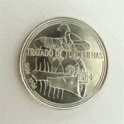 Lote 365 - Moeda de 1.000$00 da Republica Portuguesa em prata comemorativa "Tratado de Tordesilhas" 1494-1994