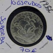 Lote 443 - Numismática - Moedas; Portugal; 10 Escudos 1932 Moeda em PRATA; Estado: Belo; Cotação pelo anuário numismatica 2013 - 70€