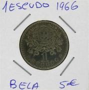 Lote 526 - Numismática - Moedas; Portugal; 1 Escudo 1966; Estado: Belo; Cotação pelo anuário numismática 2013 - 5€