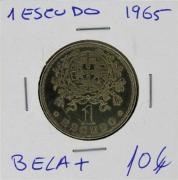 Lote 549 - Numismática - Moedas; Portugal; 1 Escudo 1965; Estado: Belo +; Cotação pelo anuário numismática 2013 - 10€