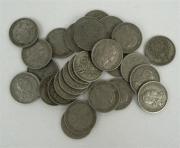 Lote 582 - Vinte e oito moedas de 50 centavos em alpaca Republica Portuguesa - vários anos