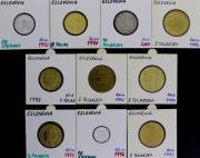 Lote 614 - Numismática - Moedas; Eslovénia; 10 Moedas Diferentes; Estado: Belas; Cotação Krause: 30€; Origem Coleccionador José A.T.Macedo