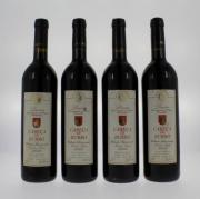 Lote 1267 - Quatro garrafas de vinho tinto, da região do Douro, da marca Cabeça de Burro, Colheita Selecionada 2002, (12,5% vol. - 750 ml)