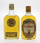 Lote 1420 - Conjunto de 2 garrafas, Garrafa de Whisky, Long John, Particular, Special Reserve e Garrafa de Whisky, William Grant`s, (43% vol. - 500 ml). Nota: Garrafa de plástico