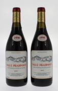 Lote 1438 - Duas garrafas vinho tinto regional de Trás-os-Montes “Valle Pradinhos” 1998, premiado com medalha de bronze em 2000 no International Wine Challenge