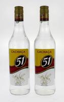 Lote 1533 - Duas garrafas de Cachaça, 51