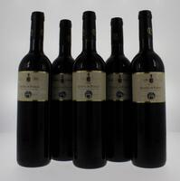 Lote 1582 - Cinco garrafas de vinho tinto, da região da Estremadura, da marca Quinta de Pancas, Reserva Especial 2003, (14% vol. - 750 ml)