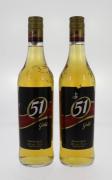 Lote 1583 - Duas garrafas de Cachaça, 51 Gold