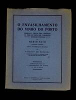 Lote 1733 - Livro de Mário Pato, "O Envasilhamento do Vinho do Porto", Edição do instituto do Vinho do Porto, 1938