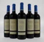 Lote 1760 - Cinco garrafas de vinho tinto, da região do Alentejo, da marca Pontual Syrah, 2005, (14% vol. - 750 ml)