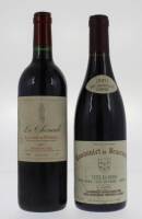 Lote 1857 - Duas garrafas de vinho tinto das Regiões de BORDEAUX e RHONE - FRANCE, das marcas LA CHENADE, 2001 e COUDOULET DE BEAUCASTEL, 2001