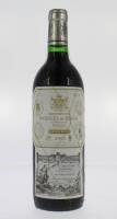 Lote 1859 - Garrafa de vinho tinto da Região de Rioja, da marca Herederos Del Marqués de Riscal, Reserva 2002