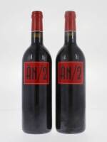 Lote 1866 - Duas garrafas de vinho tinto da Região de ILLES BALEARS - ESPAÑA, da marca ÀN/2 - AN NEGRA FALANIS, 2003