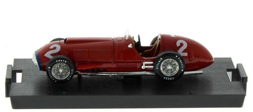 Lote 10 - BRUMM, FERRARI 375 F1, MINIATURA AUTOMÓVEL - Modelo em metal encarnado à escala 1/43. "Alberto Ascari - G. P. Itália 1951". Em caixa de origem. Nota: bem estimado