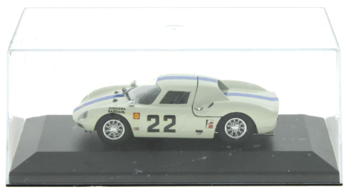 Lote 25 - FERRARI 250, MINIATURA AUTOMÓVEL - Modelo em metal branco à escala 1/42. "LM Monza1966". Em caixa de origem. Nota: bem estimado