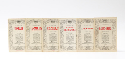 Lote 81 - LITERATURA PORTUGUESA - 6 números da Coleção Patrícia, sobre escritores portugueses como "Fialho de Almeida" de 1925, "Camillo e o Centenário" de 1925, "Camillo Castello Branco" de1925, "Manuel Bernardes" de 1927, "Júlio Diniz" de 1925 e "Latino