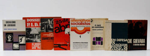 Lote 229 - LITERATURA DIVERSA, POLÍTICA - 8 livros diversos sobre política ou outros, como "Em defesa de Joaquim Pinto de Andrade" de Mário Brochado Coelho, "Dossier PIDE" de 1974, "Che Guevara a Aventura Boliviana", "Alternativas Socialistas" de 1975, "