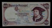 Lote 626 - Notafilia - Nota de Quinhentos Escudos, Ch.10, do Banco de Portugal, D. João II, de 1966, Estado MBC