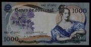 Lote 629 - Notafilia - Nota de Mil Escudos, Ch.10, do Banco de Portugal, D. Maria II, de 1967, Estado MBC
