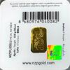 Lote 13 - BARRA DE OURO 999,9 - Barra de ouro 99,9% de 0,10 g, NZP "Miracle Gold" em invólucro selado e certificado de autenticidade emitido pela Niziplioglu Metal Rafineri. Peso: 0.10 g. http://www.lbma.org.uk/pricing-and-statistics  - 4