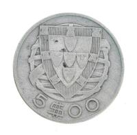 Lote 21 - PORTUGAL, MOEDA 5 ESCUDOS EM PRATA 650, ANO 1943 - Moeda da República Portuguesa de 1943. Peso indicativo: 7 g. Dim: 25 mm (diâmetro). Nota: sem classificação atribuída pela Oportunity Leilões, cabe ao licitante atribuir a classificação e a valo