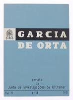 Lote 71 - "DESCENTRALIZAÇÃO E AUTONOMIA NA TRADIÇÃO ULTRAMARINA PORTUGUESA". GARCIA DE ORTA. REVISTA DA JUNTA DE INVESTIGAÇÕES DO ULTRAMAR - VOL.19, Nº14 - AAVV, Lisboa, Junta de Investigações do Ultramar, 1971. Invulgar. Profusamente ilustrado. Encerra u